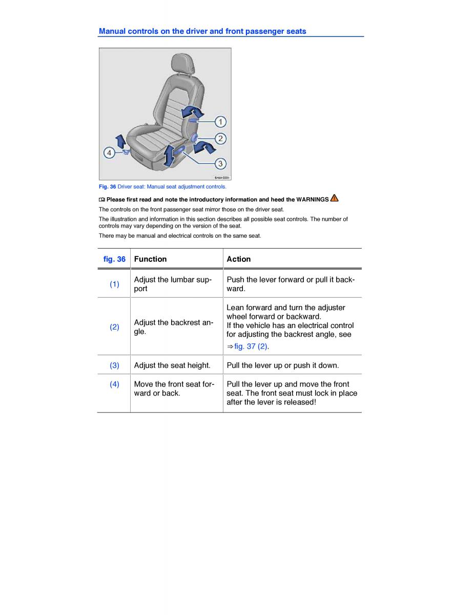 VW Golf VII 7 SportWagen Variant owners manual / page 96