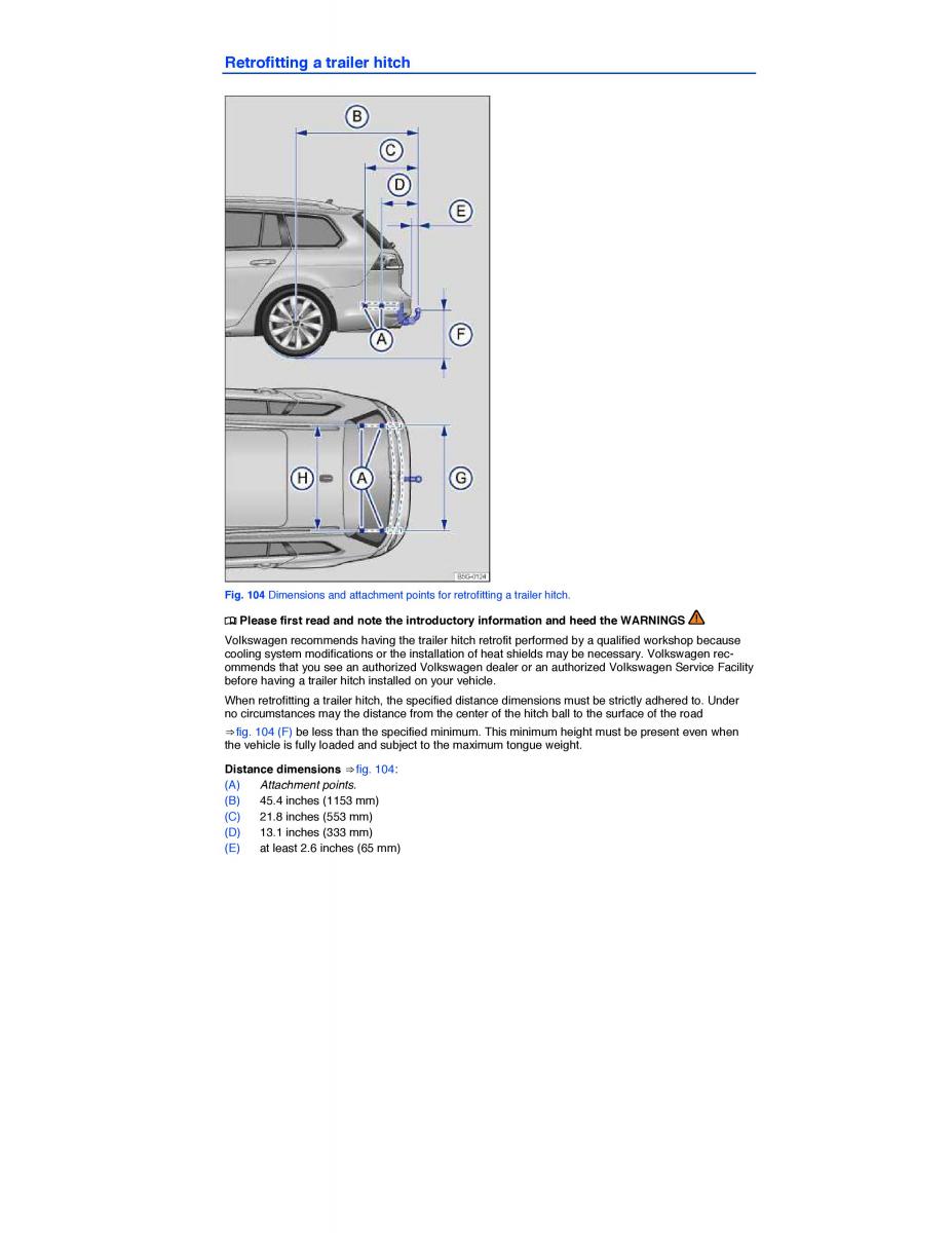 VW Golf VII 7 SportWagen Variant owners manual / page 183