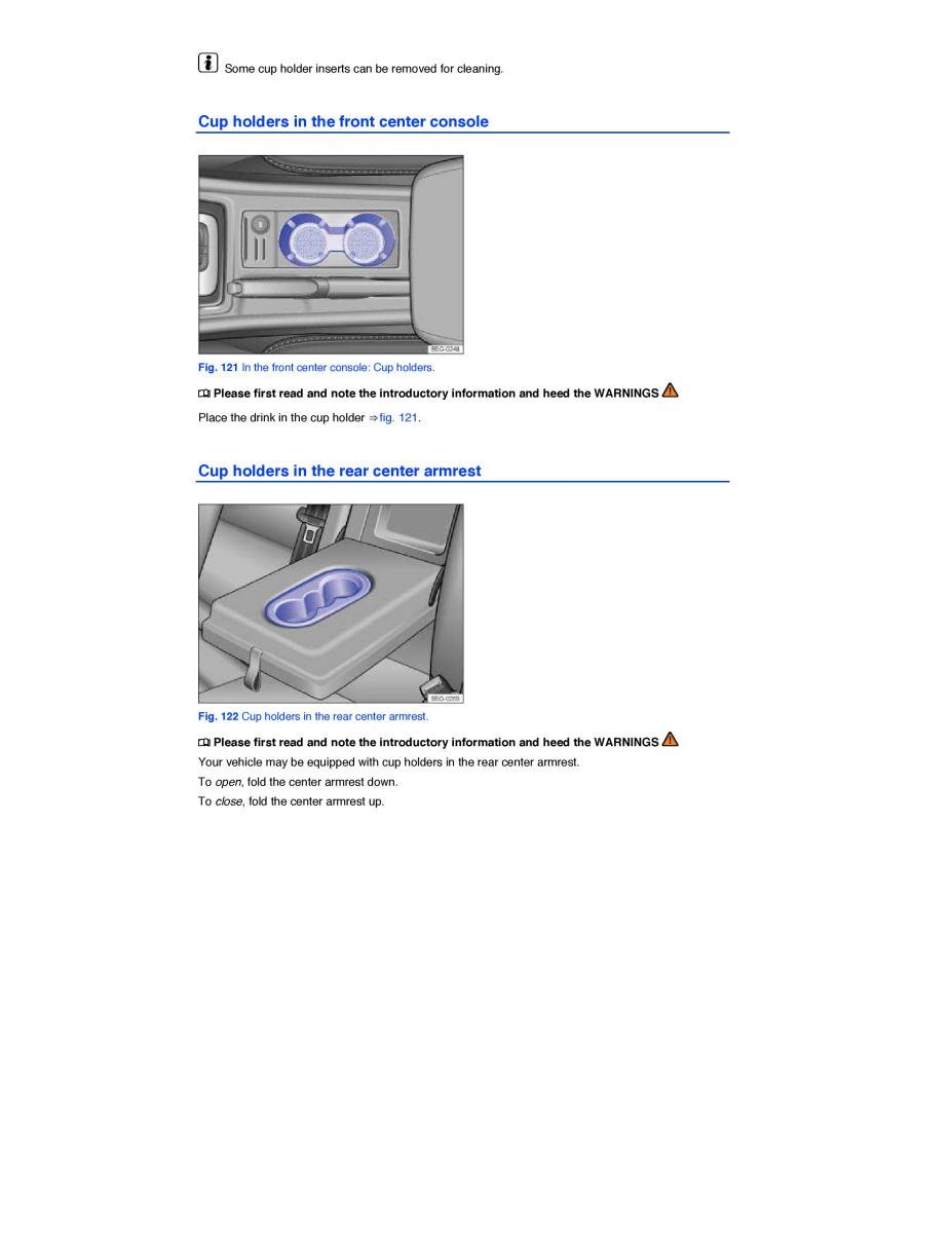 VW Golf VII 7 SportWagen Variant owners manual / page 224