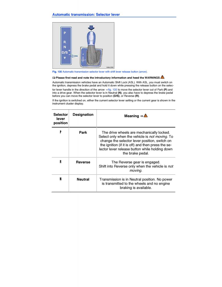 VW Golf VII 7 SportWagen Variant owners manual / page 247