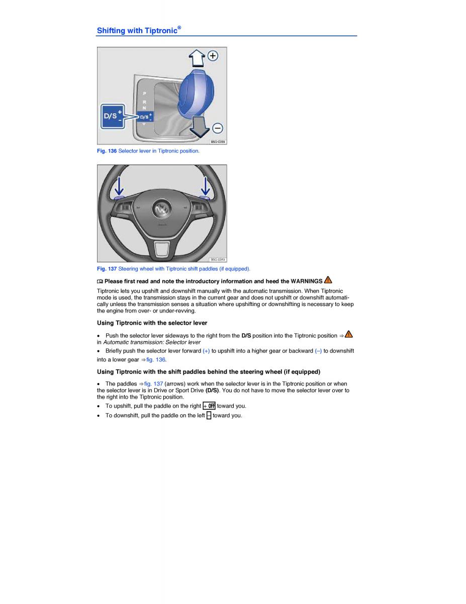 VW Golf VII 7 SportWagen Variant owners manual / page 250