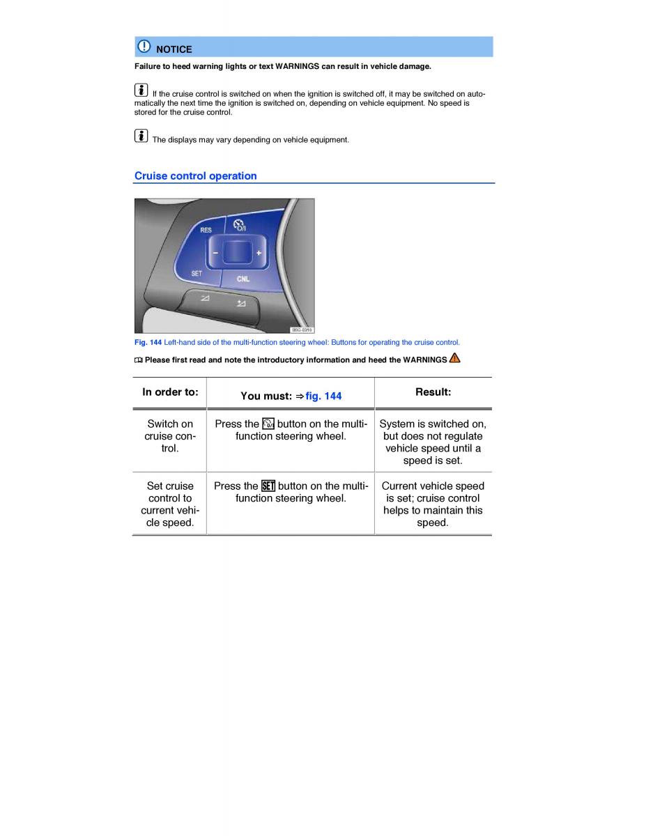 VW Golf VII 7 SportWagen Variant owners manual / page 275