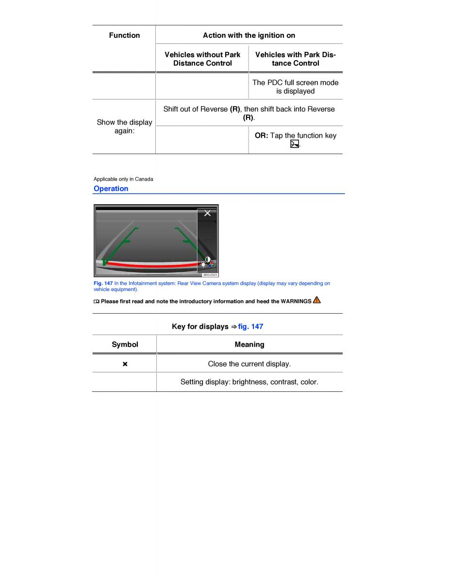 VW Golf VII 7 SportWagen Variant owners manual / page 283