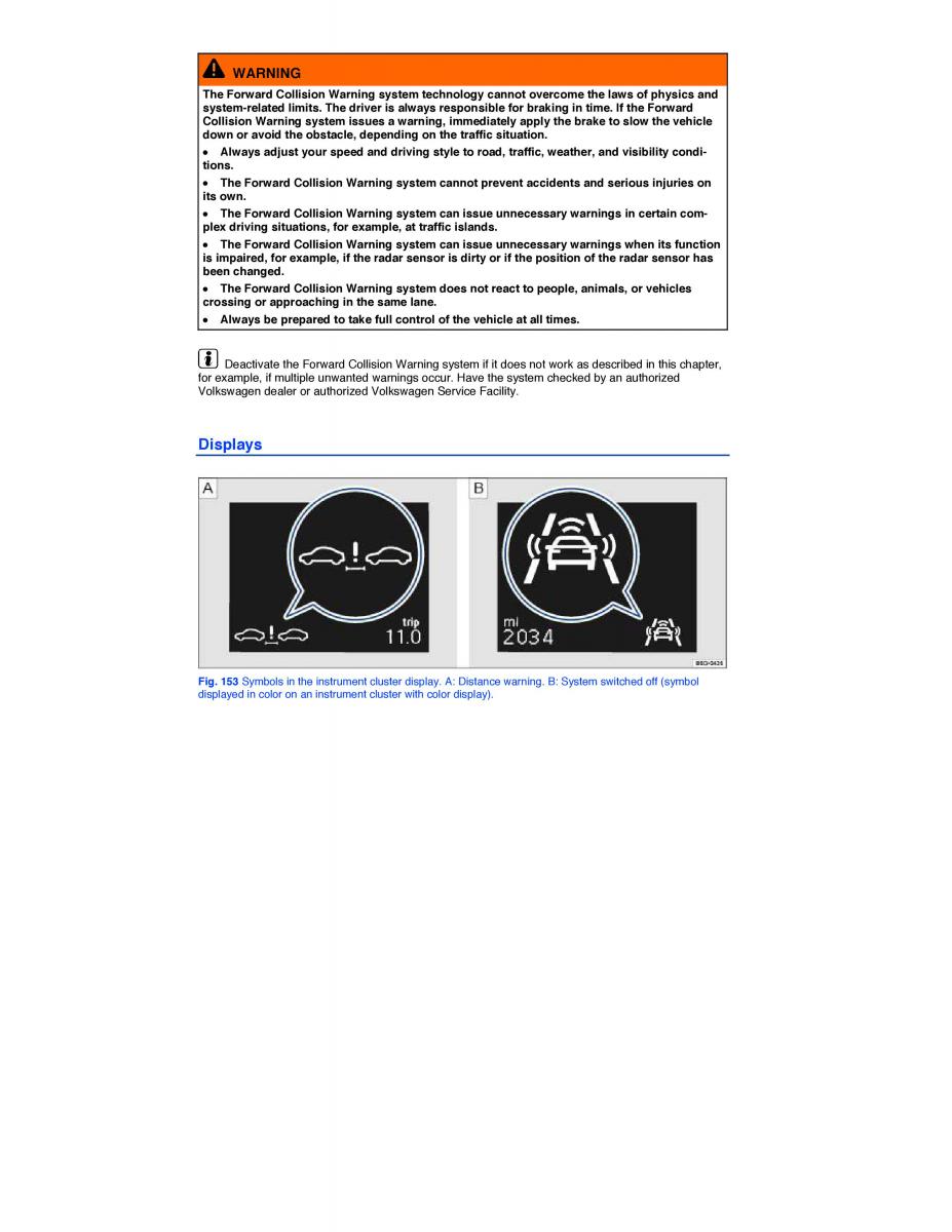 VW Golf VII 7 SportWagen Variant owners manual / page 297