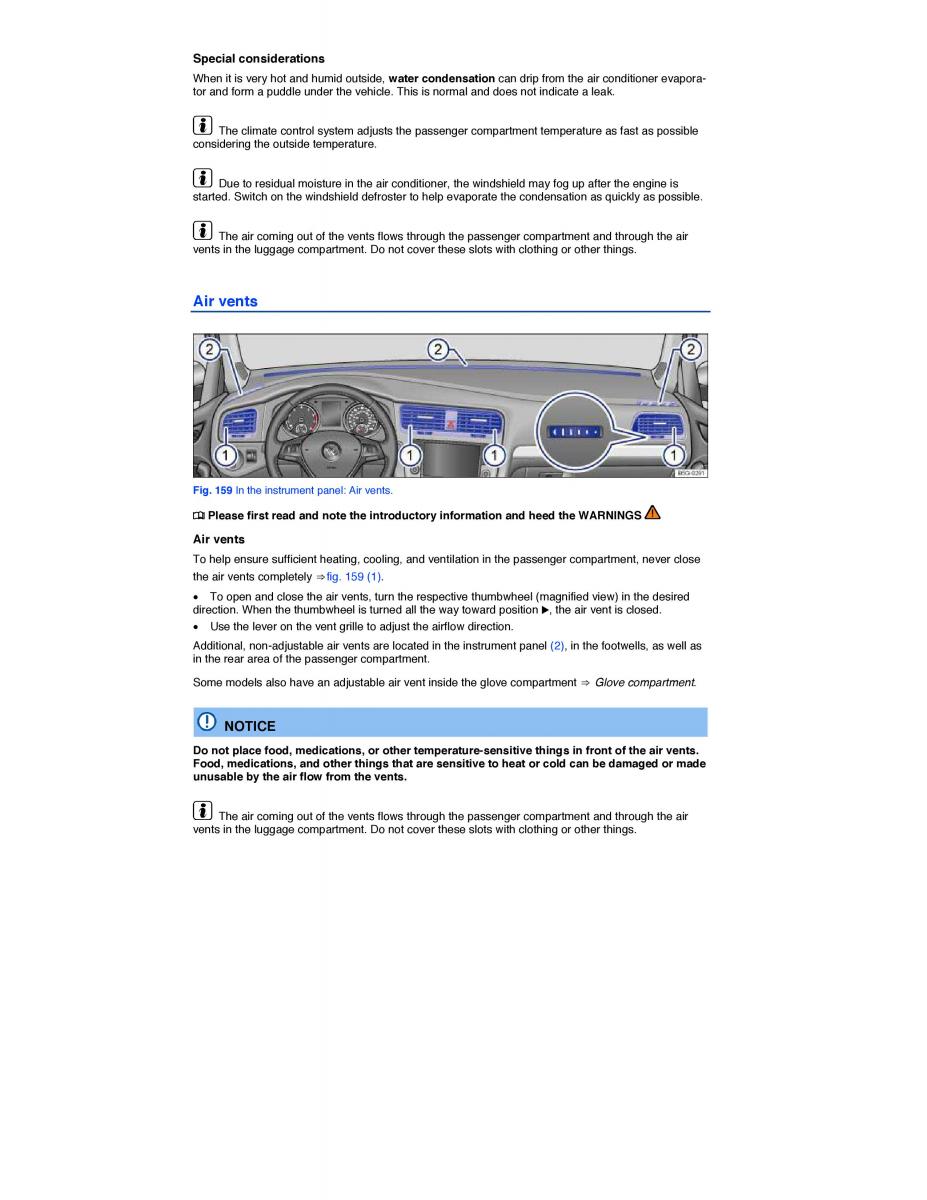 VW Golf VII 7 SportWagen Variant owners manual / page 311