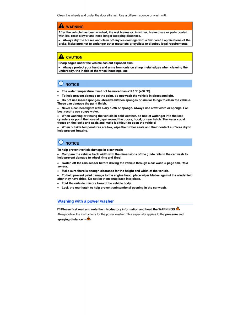 VW Golf VII 7 SportWagen Variant owners manual / page 366