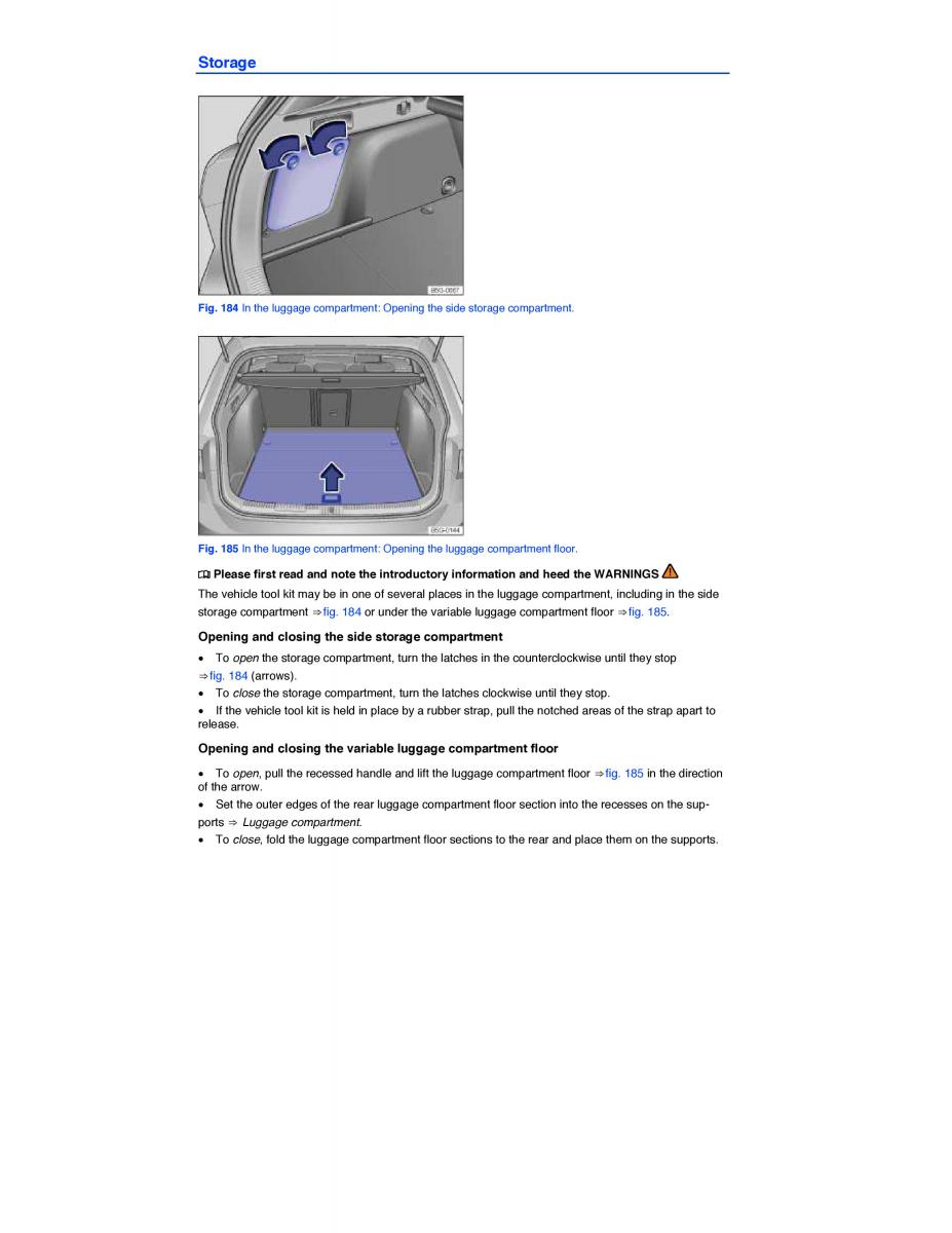 VW Golf VII 7 SportWagen Variant owners manual / page 410