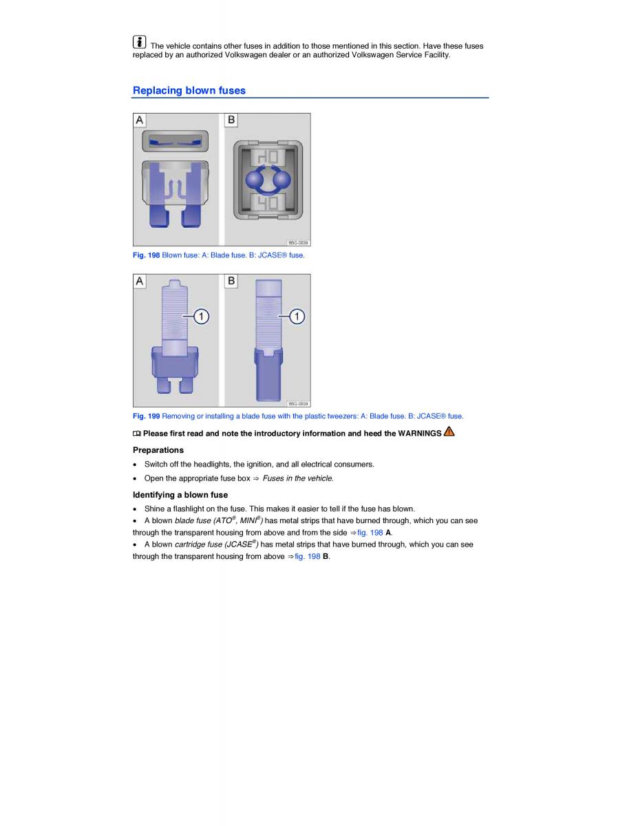 VW Golf VII 7 SportWagen Variant owners manual / page 426