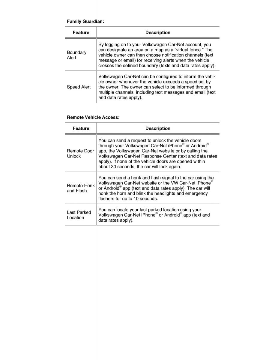 VW Golf VII 7 SportWagen Variant owners manual / page 43