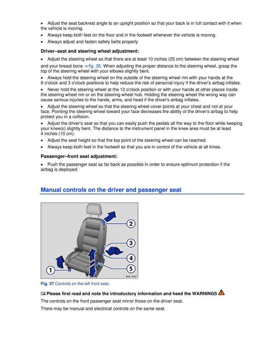 VW Golf VI 6 GTI owners manual / page 62