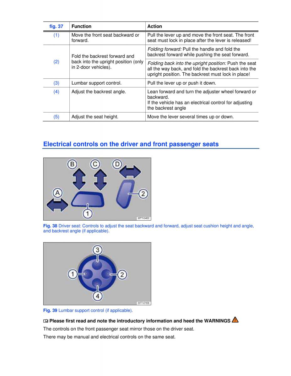 VW Golf VI 6 GTI owners manual / page 63