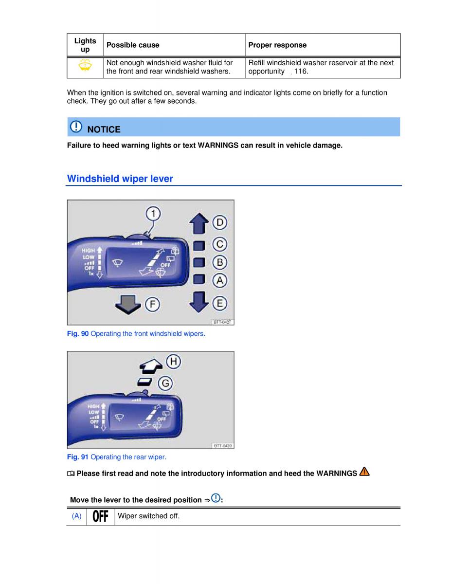 VW Golf VI 6 GTI owners manual / page 103