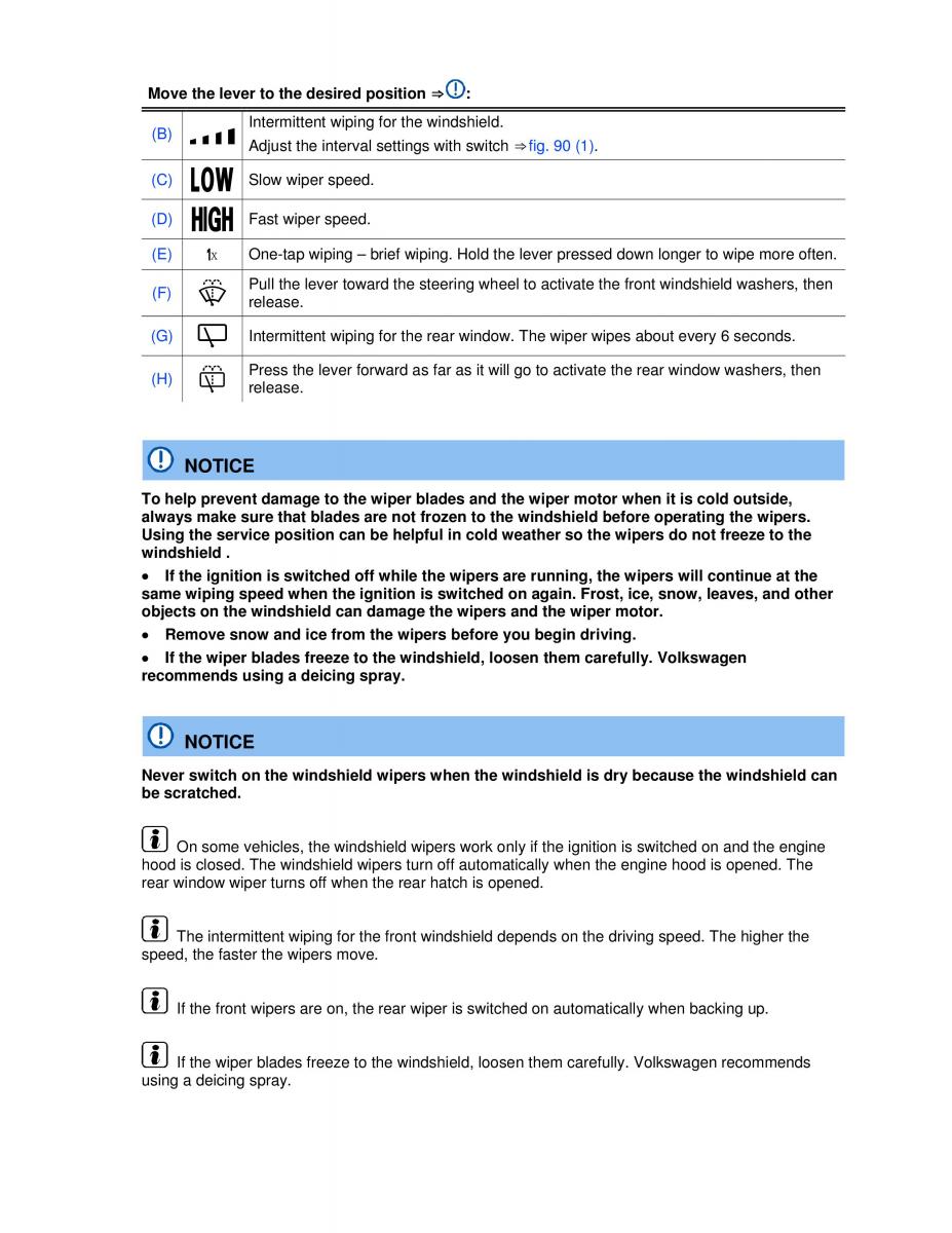 VW Golf VI 6 GTI owners manual / page 104