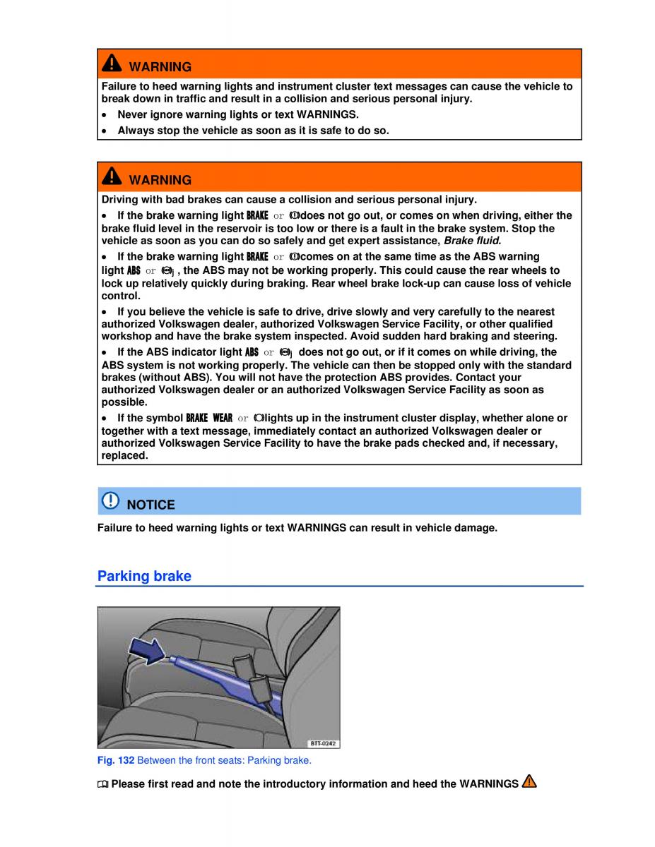 VW Golf VI 6 GTI owners manual / page 111