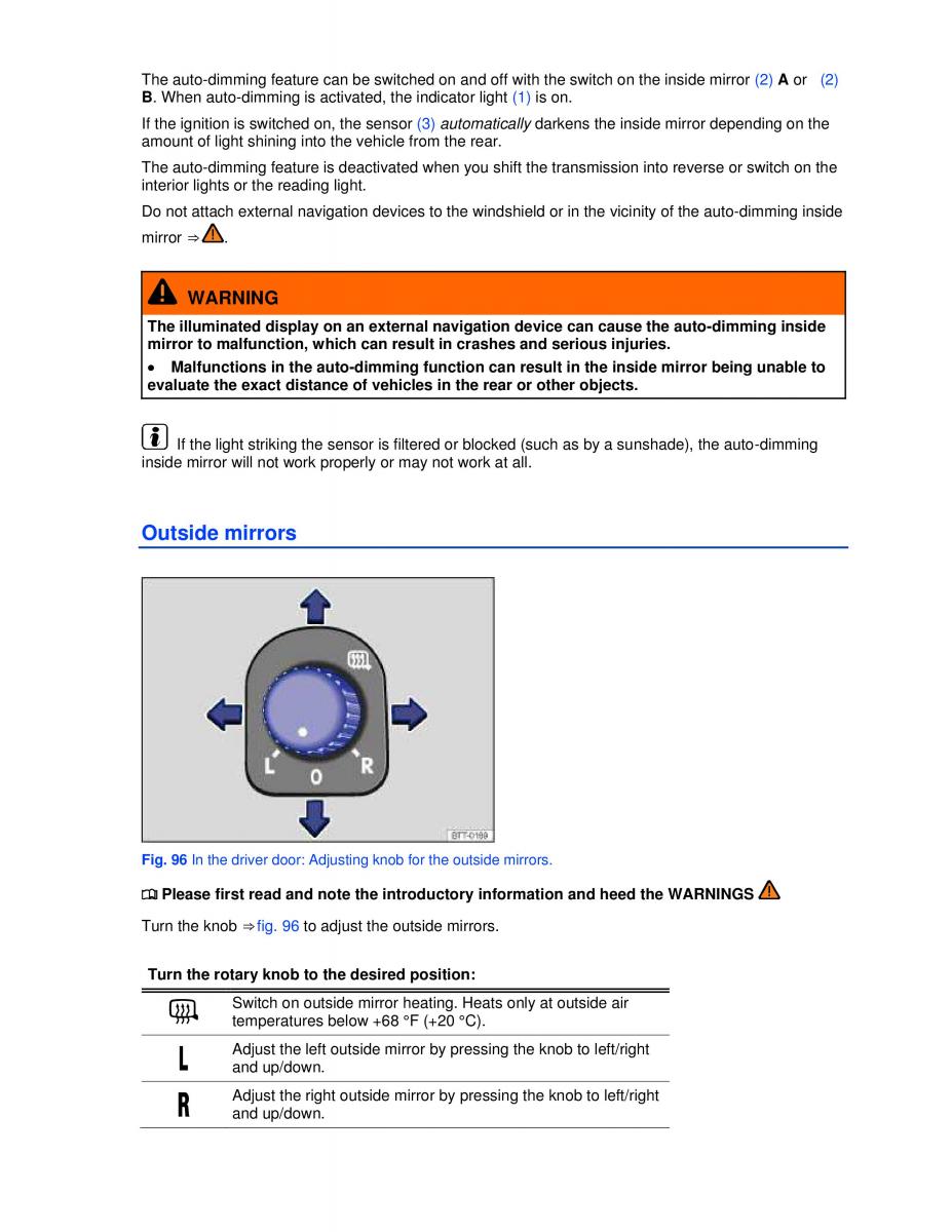 VW Golf VI 6 GTI owners manual / page 134