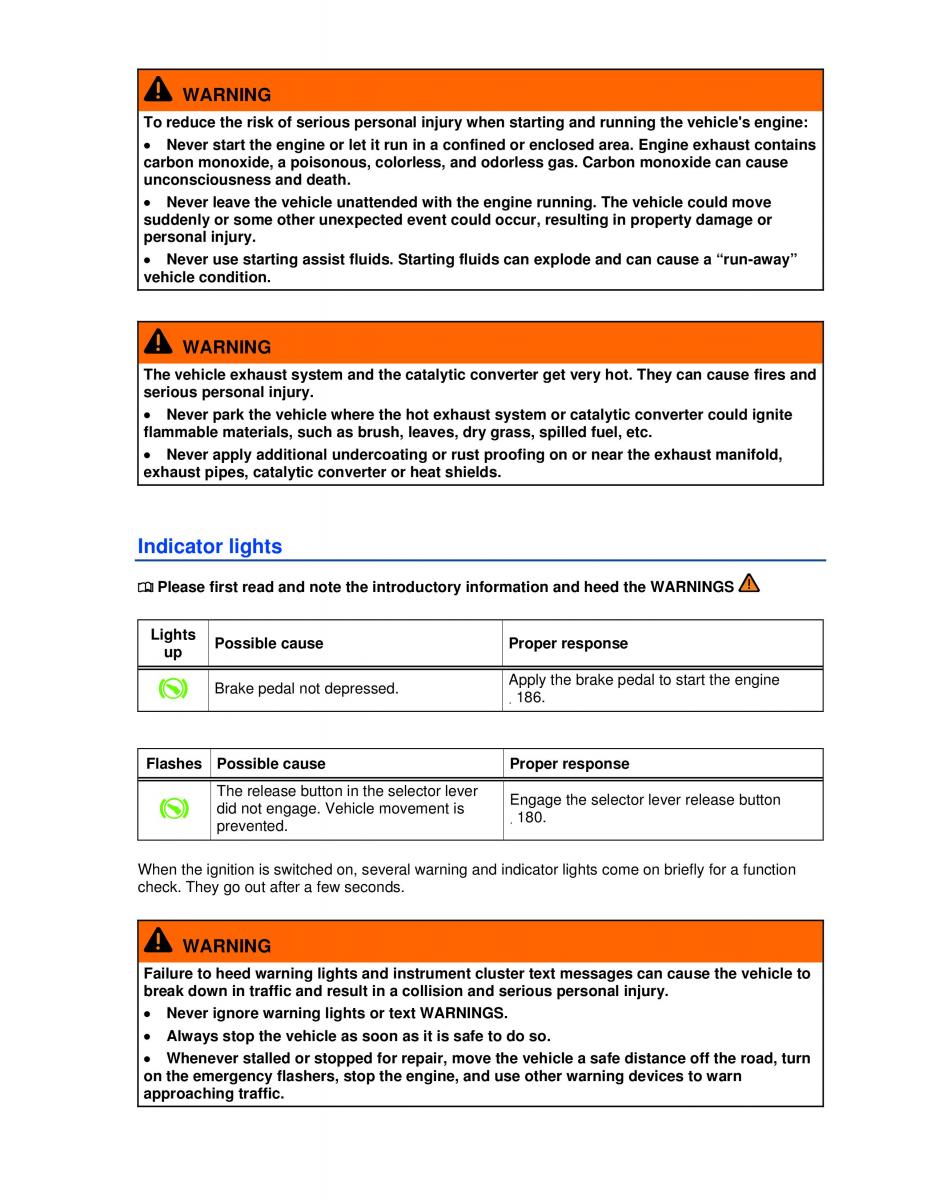 VW Golf VI 6 GTI owners manual / page 178