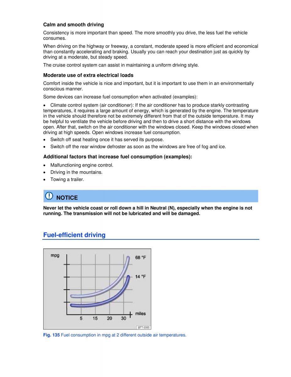 VW Golf VI 6 GTI owners manual / page 188