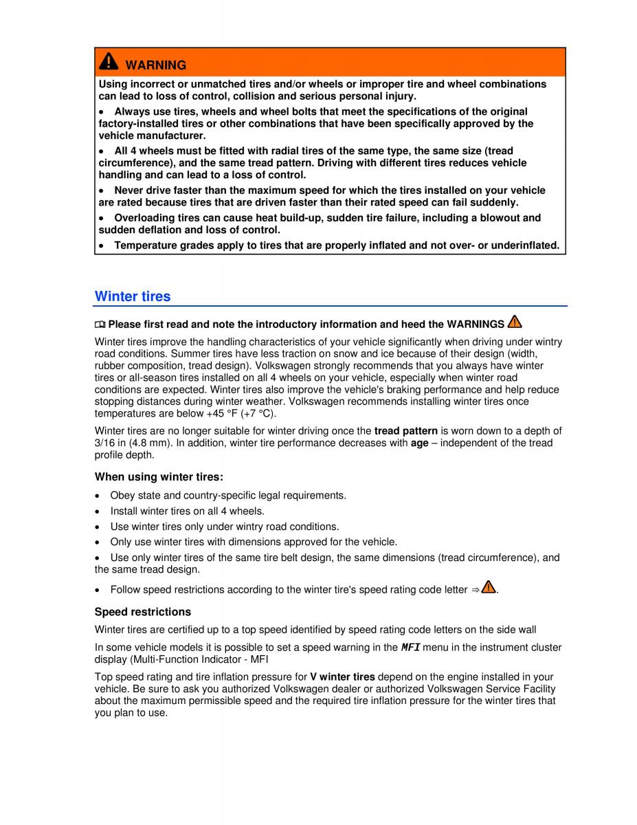 VW Golf VI 6 GTI owners manual / page 261