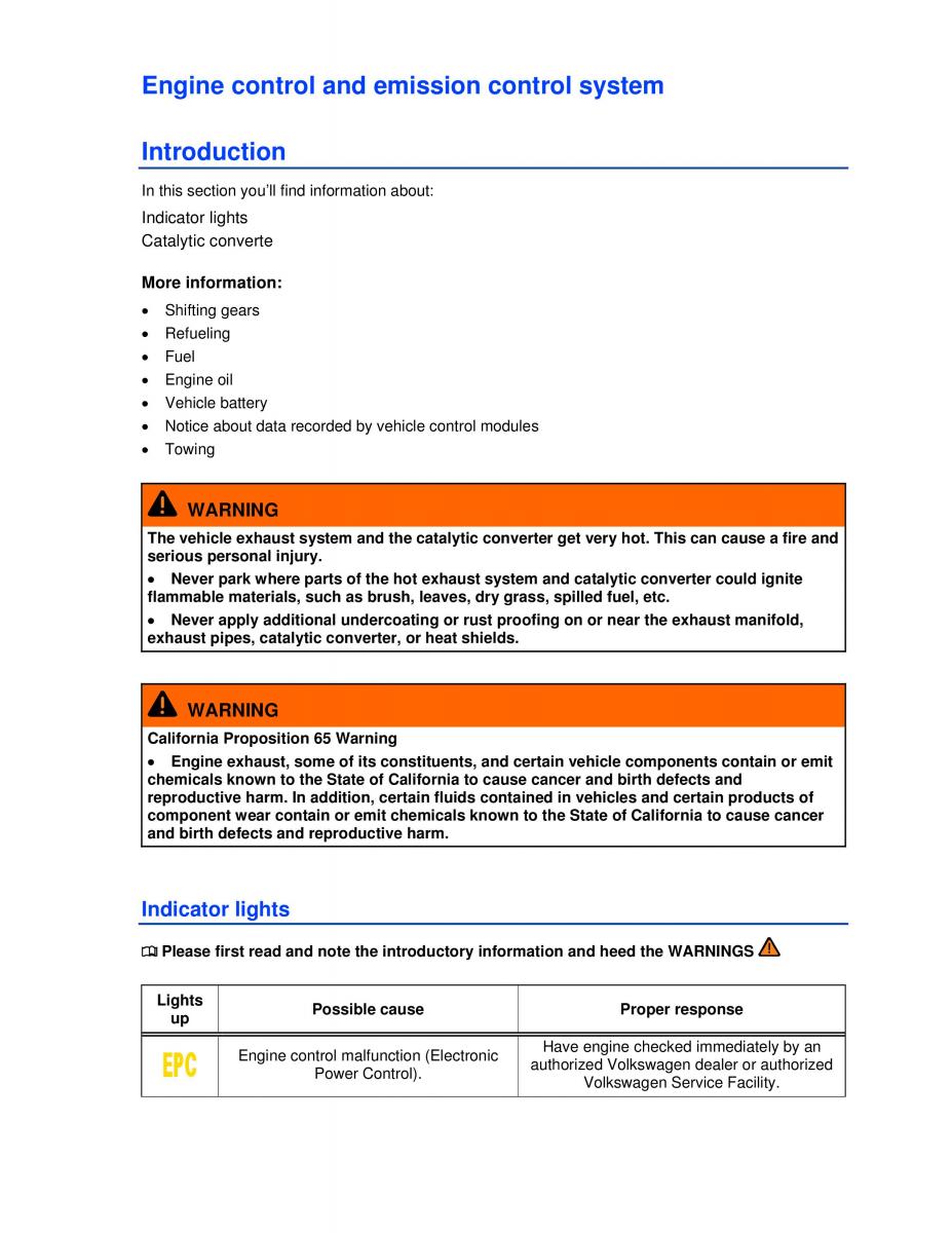 VW Golf VI 6 GTI owners manual / page 281