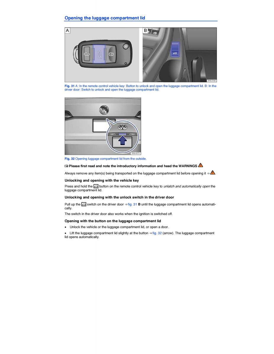 VW Jetta VI 6 owners manual / page 61