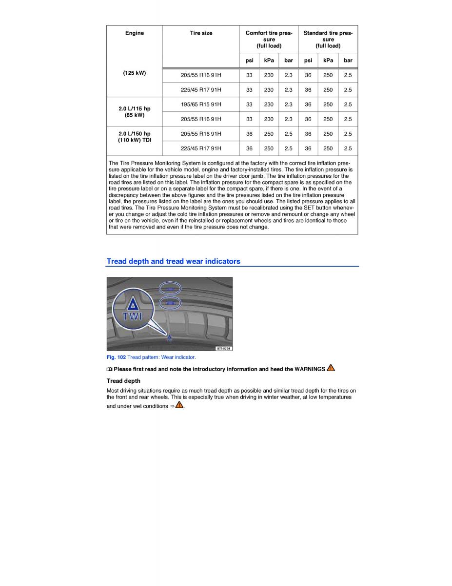 VW Jetta VI 6 owners manual / page 169