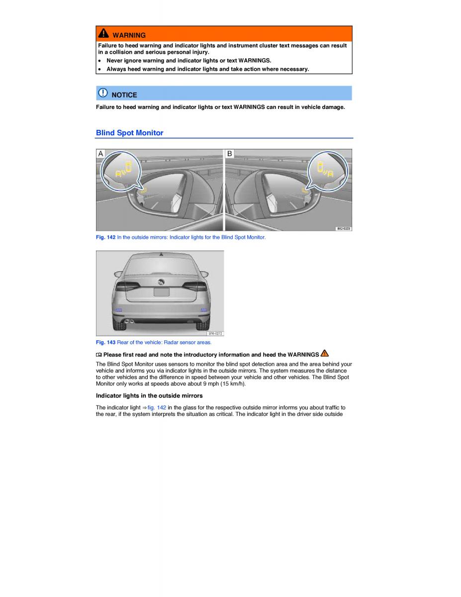 VW Jetta VI 6 owners manual / page 262