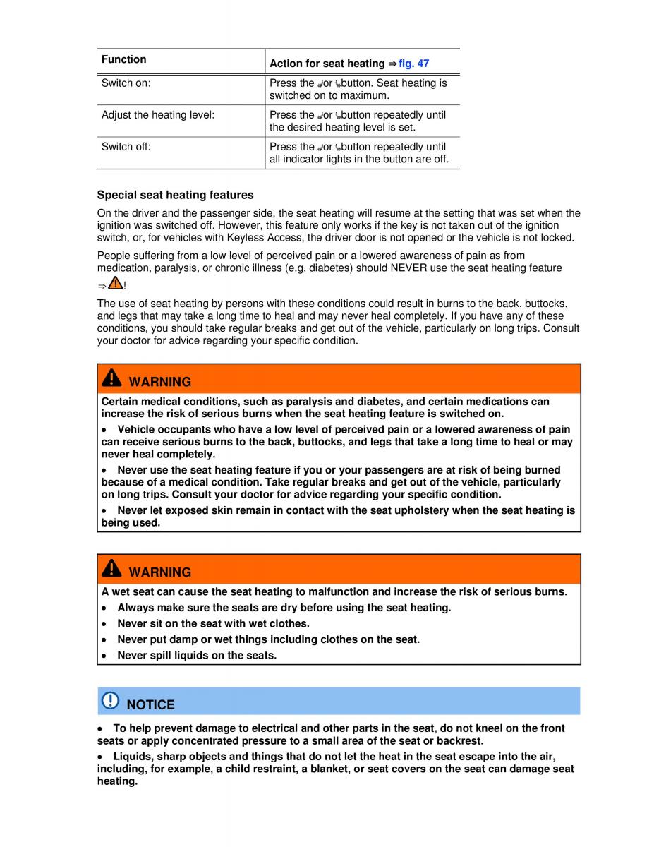 VW Jetta VI SportWagen owners manual / page 76