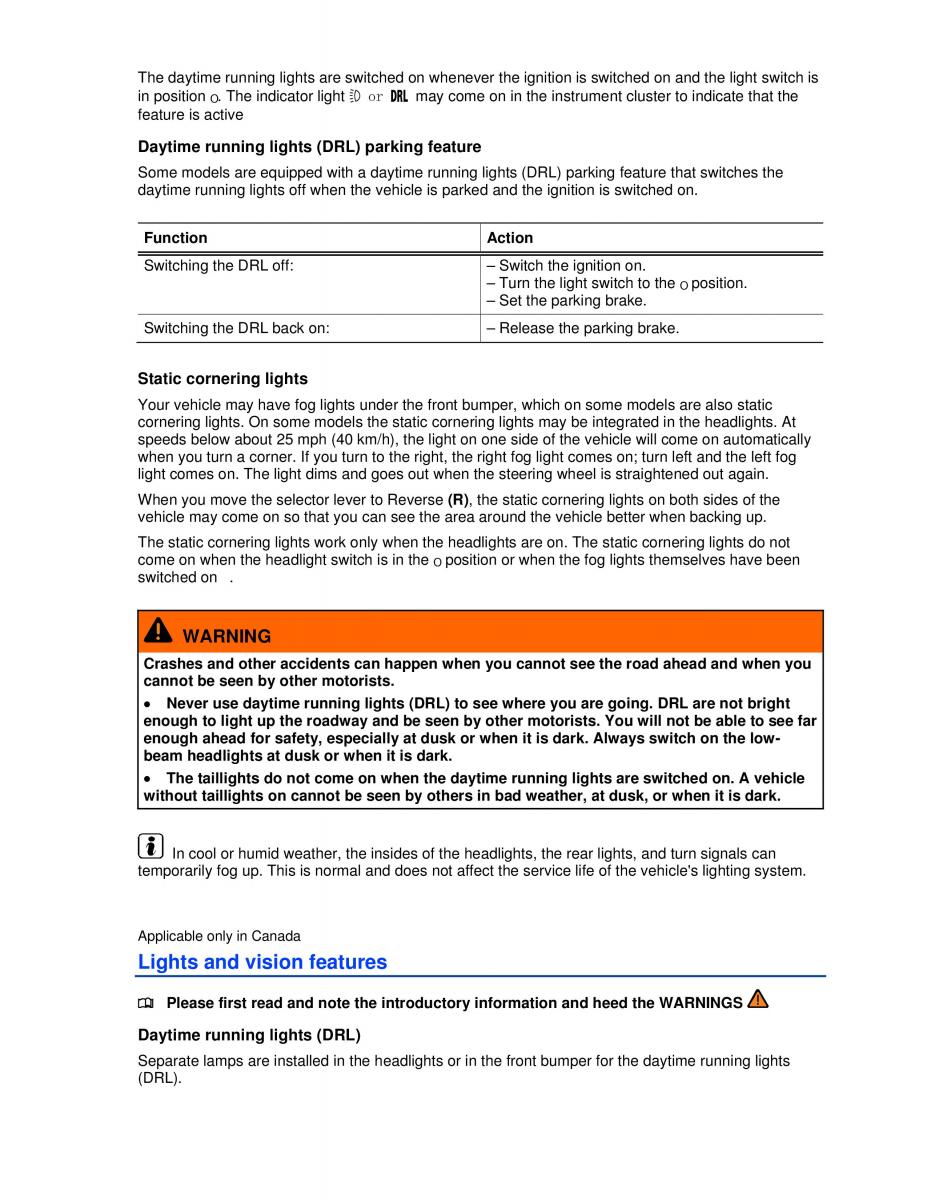 VW Jetta VI SportWagen owners manual / page 100