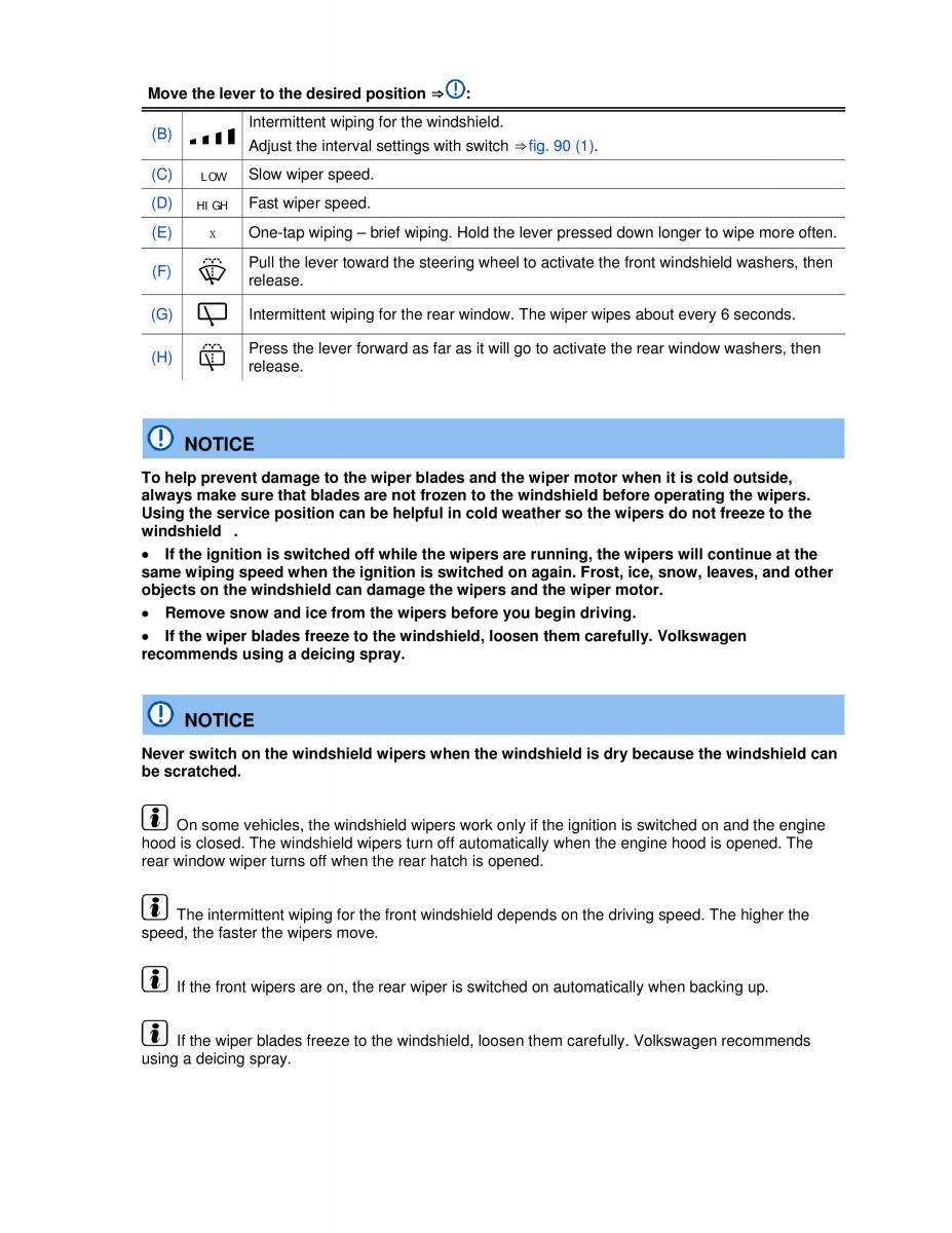 VW Jetta VI SportWagen owners manual / page 107