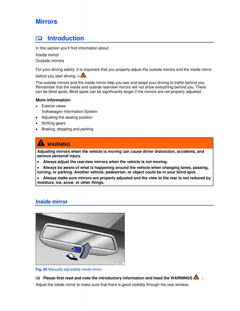 VW Jetta VI SportWagen owners manual / page 111