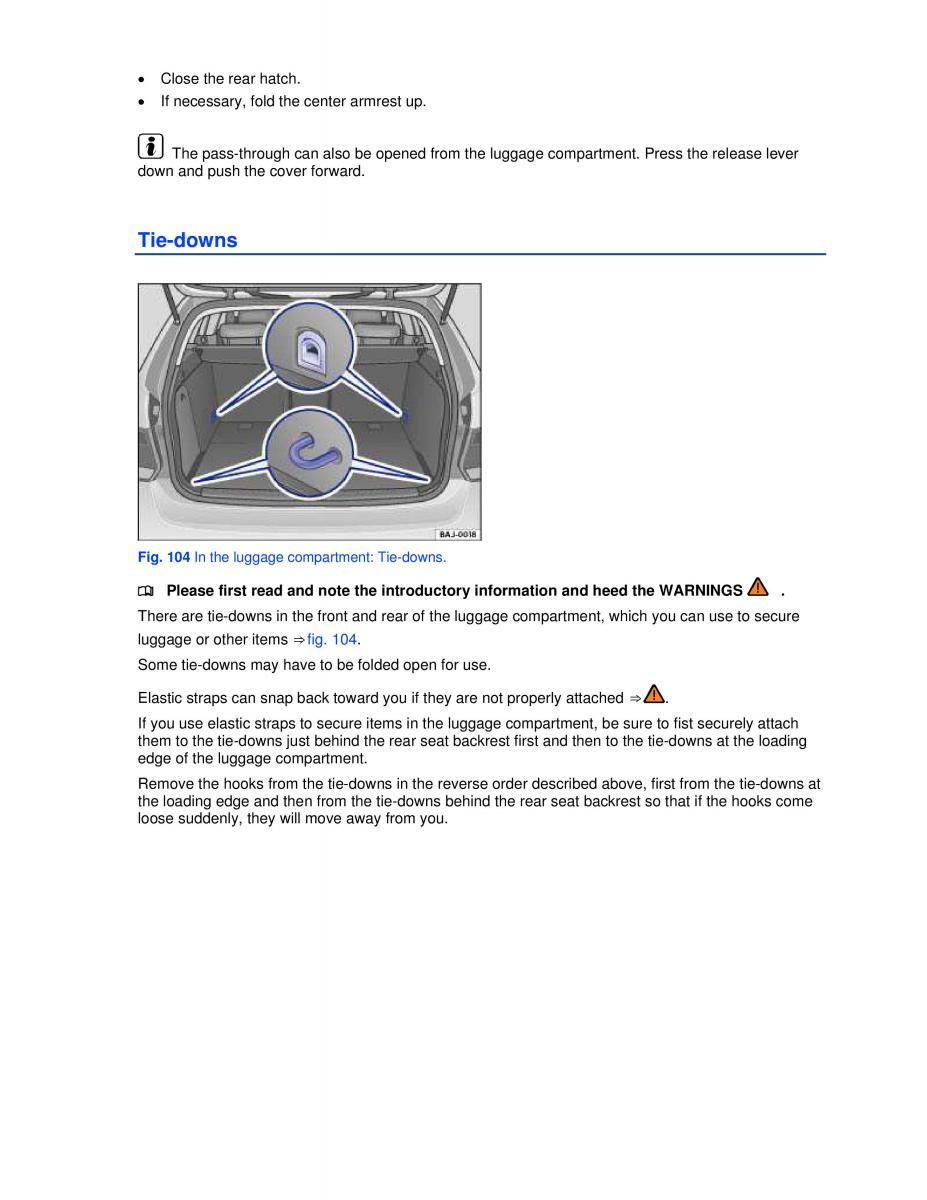 VW Jetta VI SportWagen owners manual / page 127