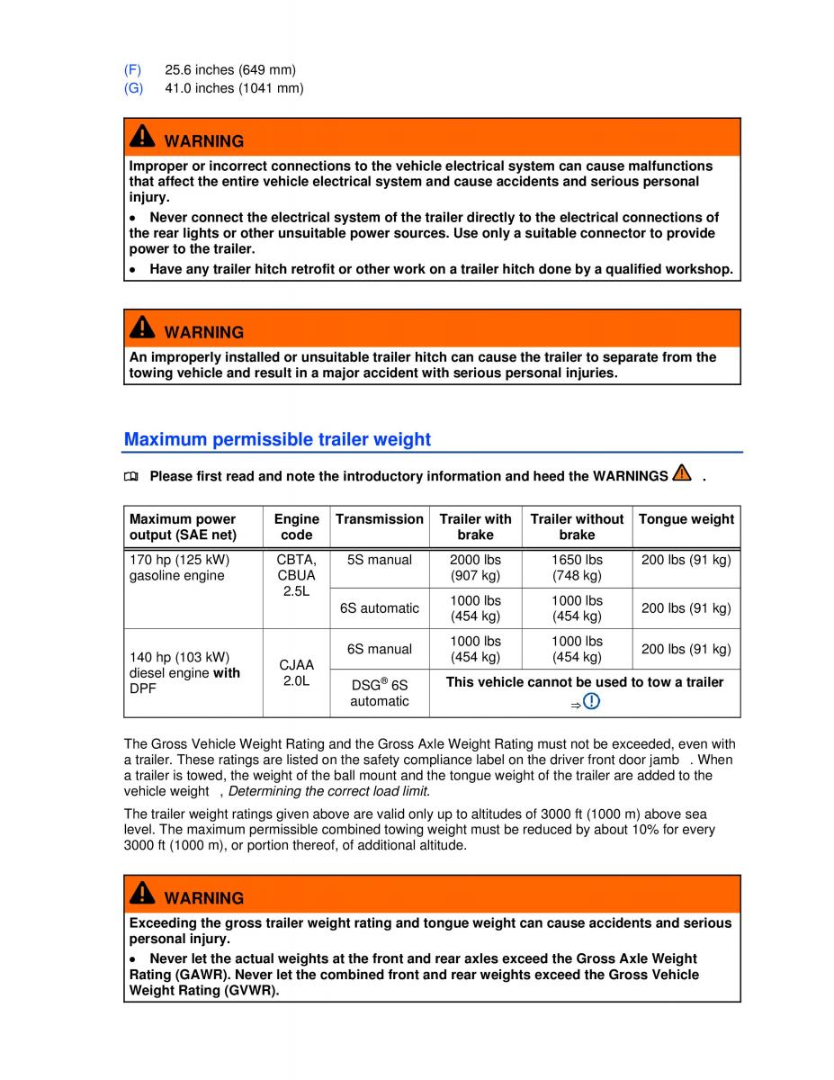 VW Jetta VI SportWagen owners manual / page 141