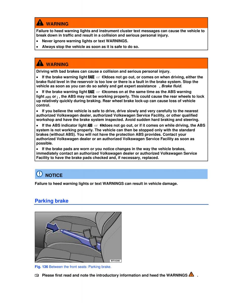 VW Jetta VI SportWagen owners manual / page 182