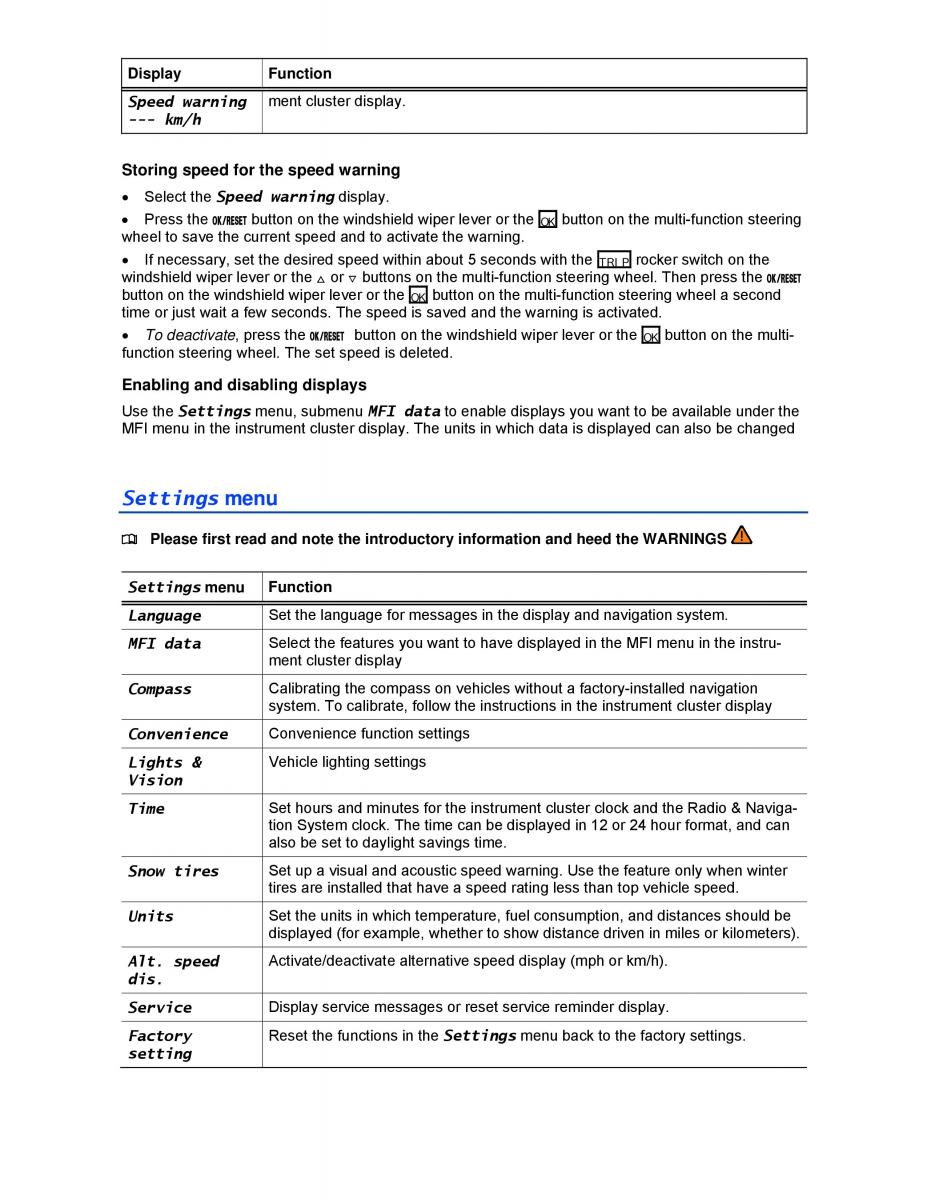 VW Jetta VI SportWagen owners manual / page 26