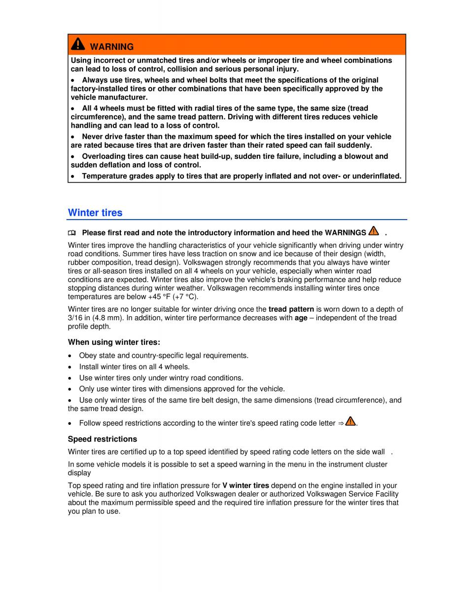 VW Jetta VI SportWagen owners manual / page 267