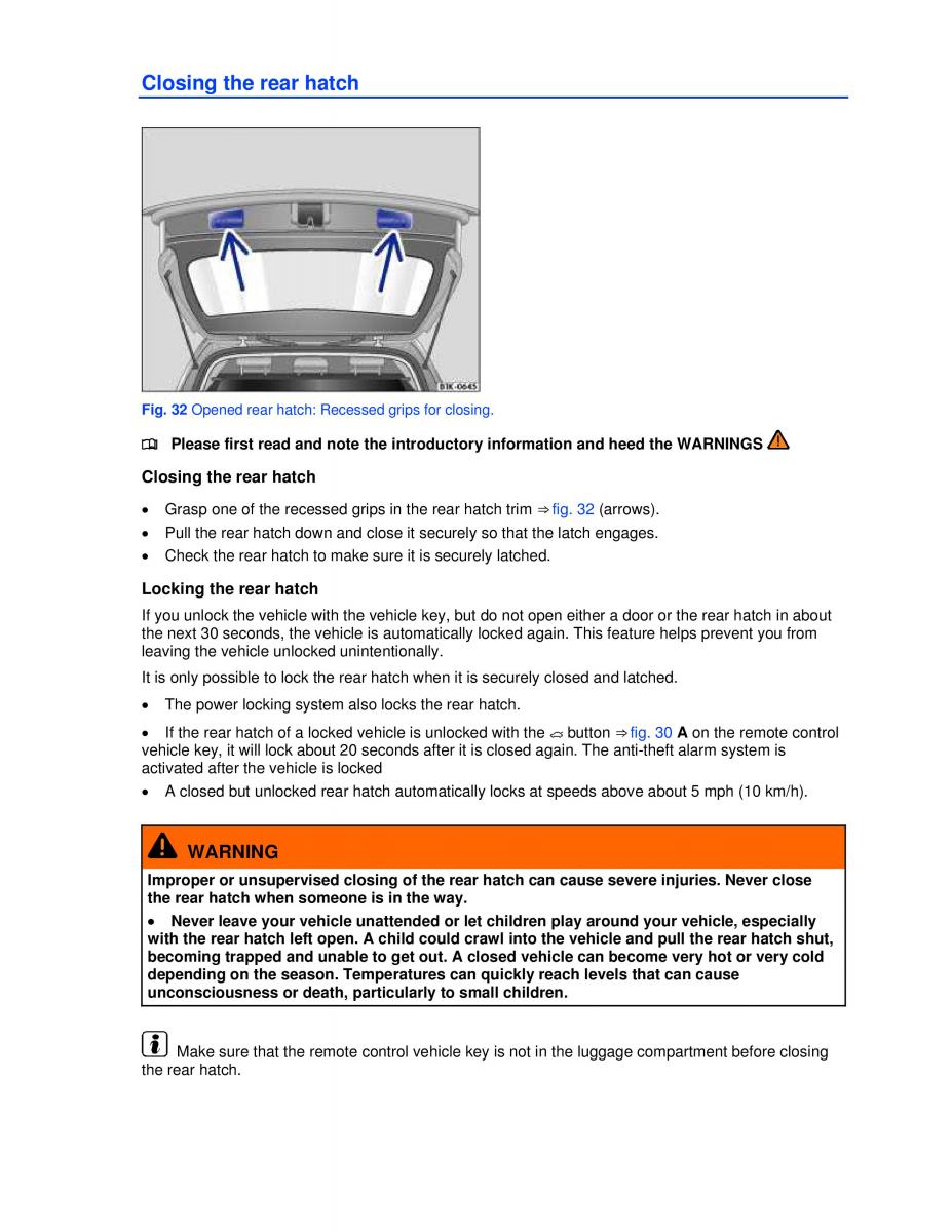 VW Jetta VI SportWagen owners manual / page 53