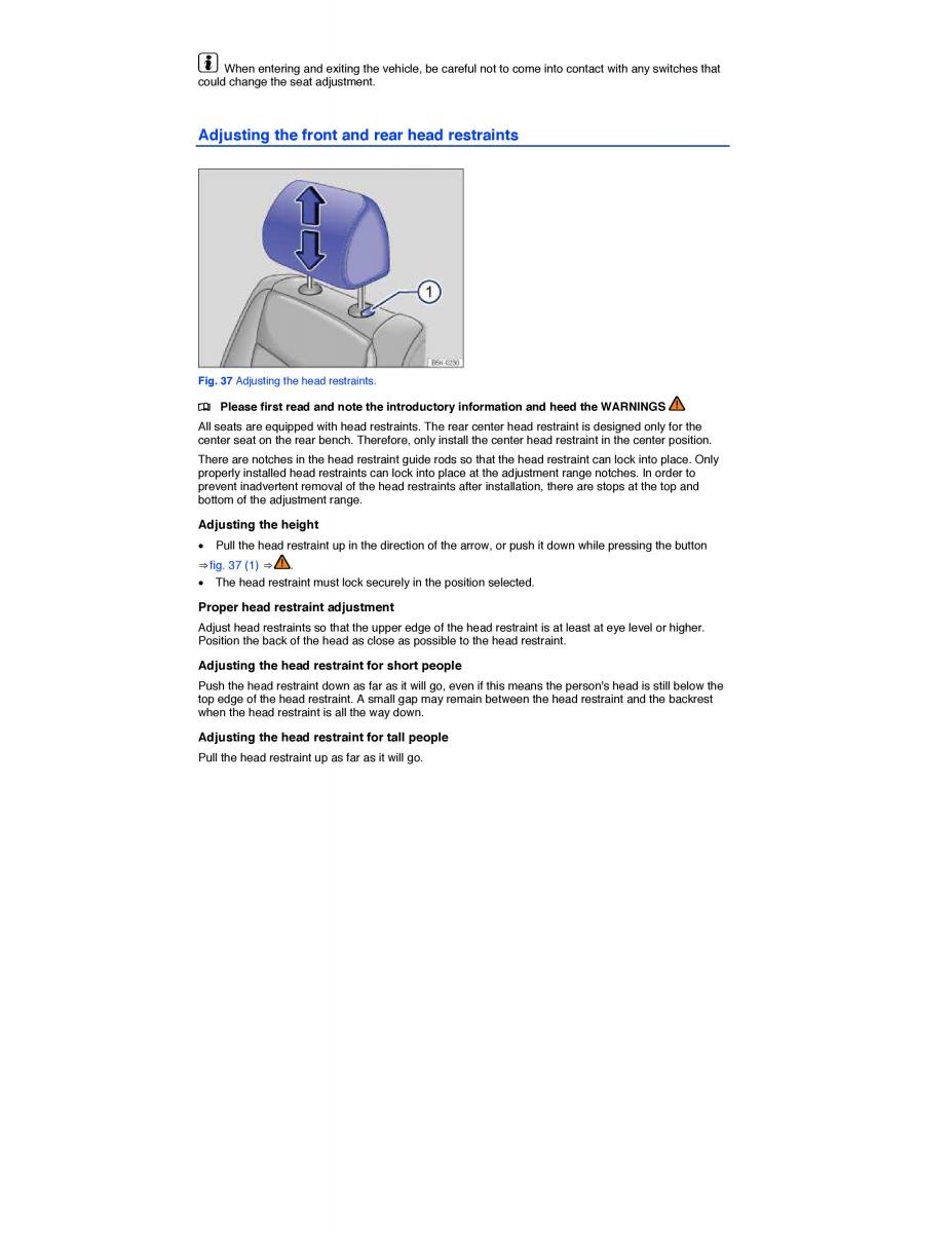 VW Jetta VI 6 Hybrid owners manual / page 69