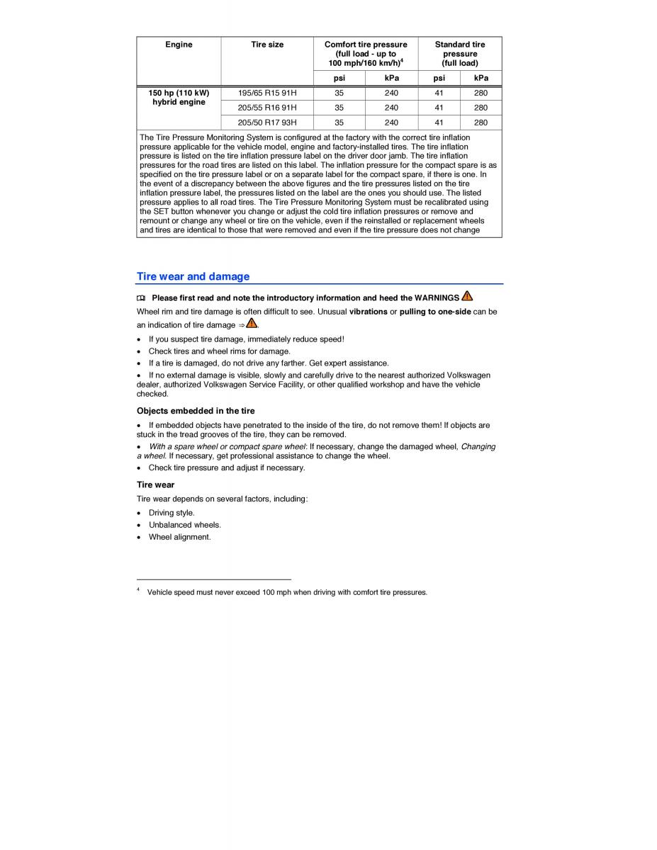 VW Jetta VI 6 Hybrid owners manual / page 138