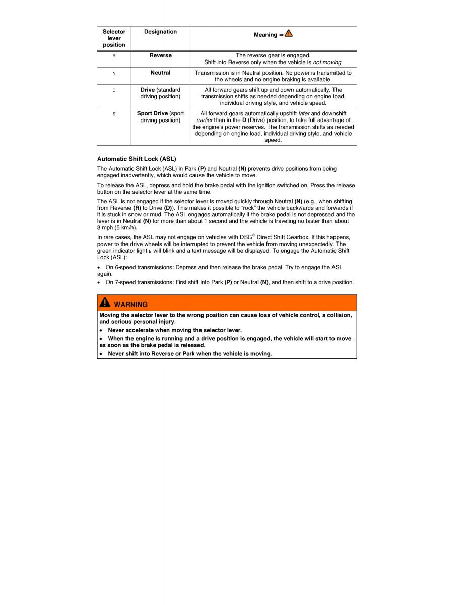 VW Jetta VI 6 Hybrid owners manual / page 188