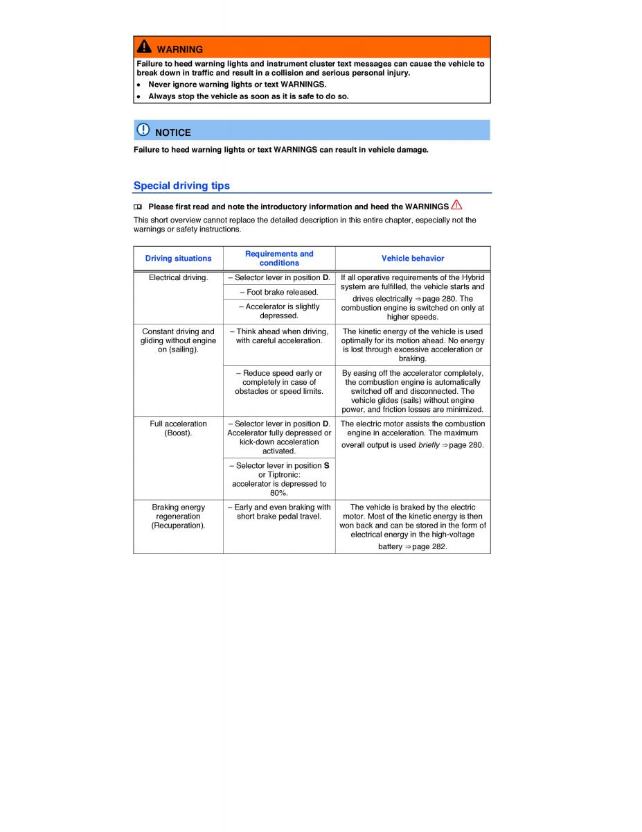 VW Jetta VI 6 Hybrid owners manual / page 216