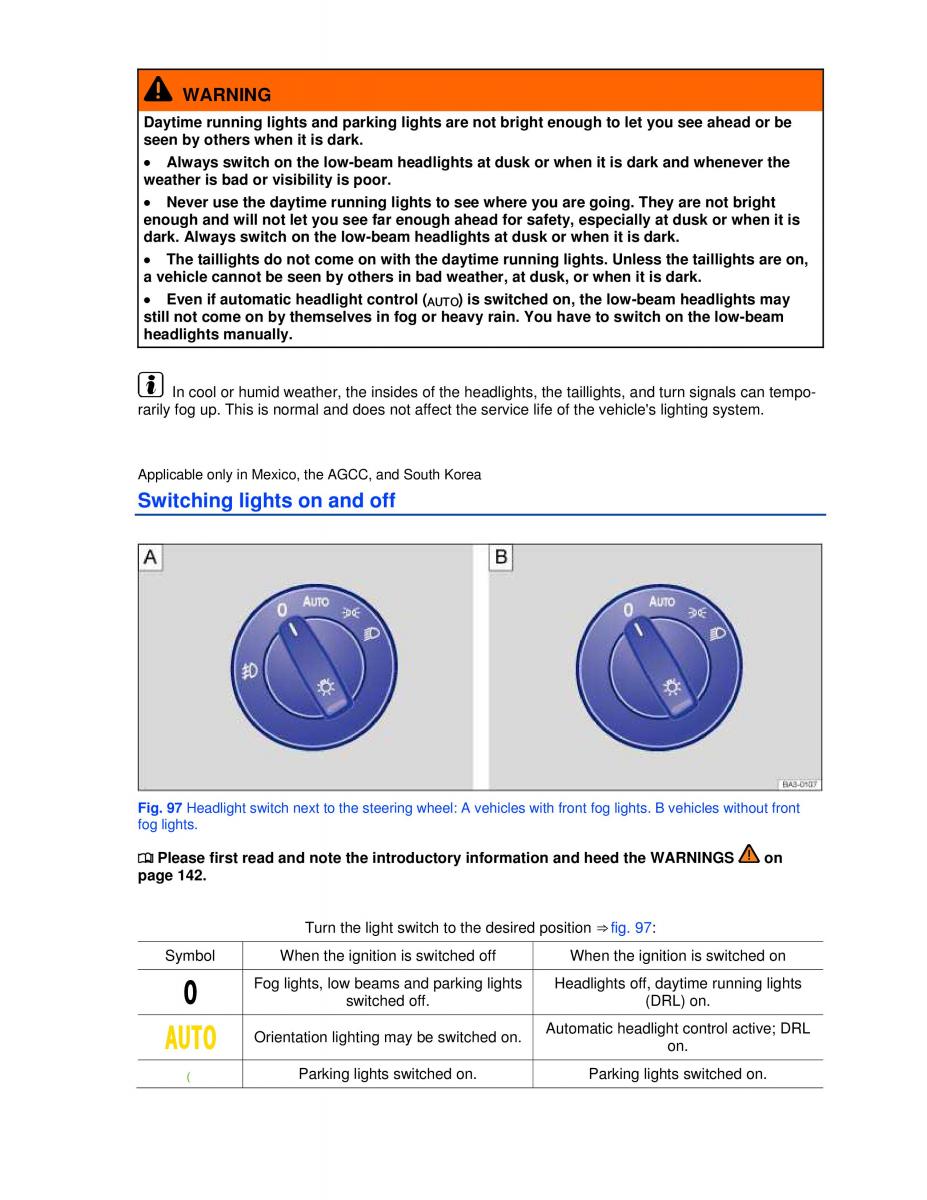 VW Passat B7 NMS owners manual / page 136