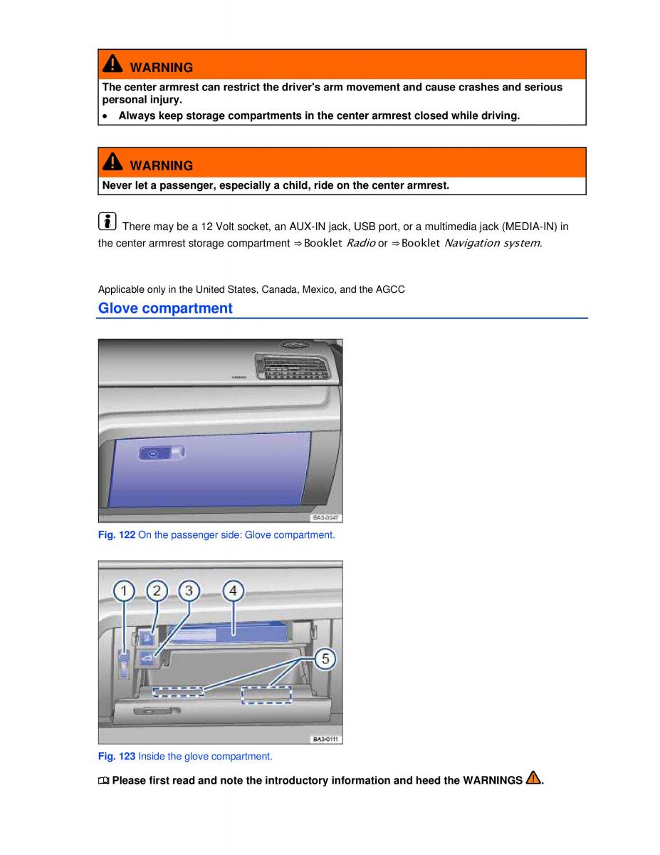 VW Passat B7 NMS owners manual / page 190