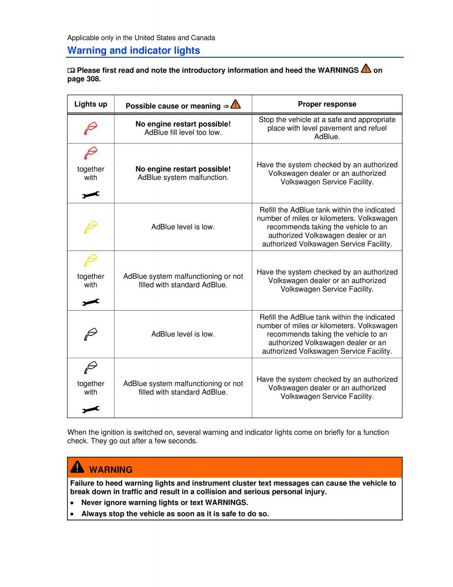 VW Passat B7 NMS owners manual / page 260