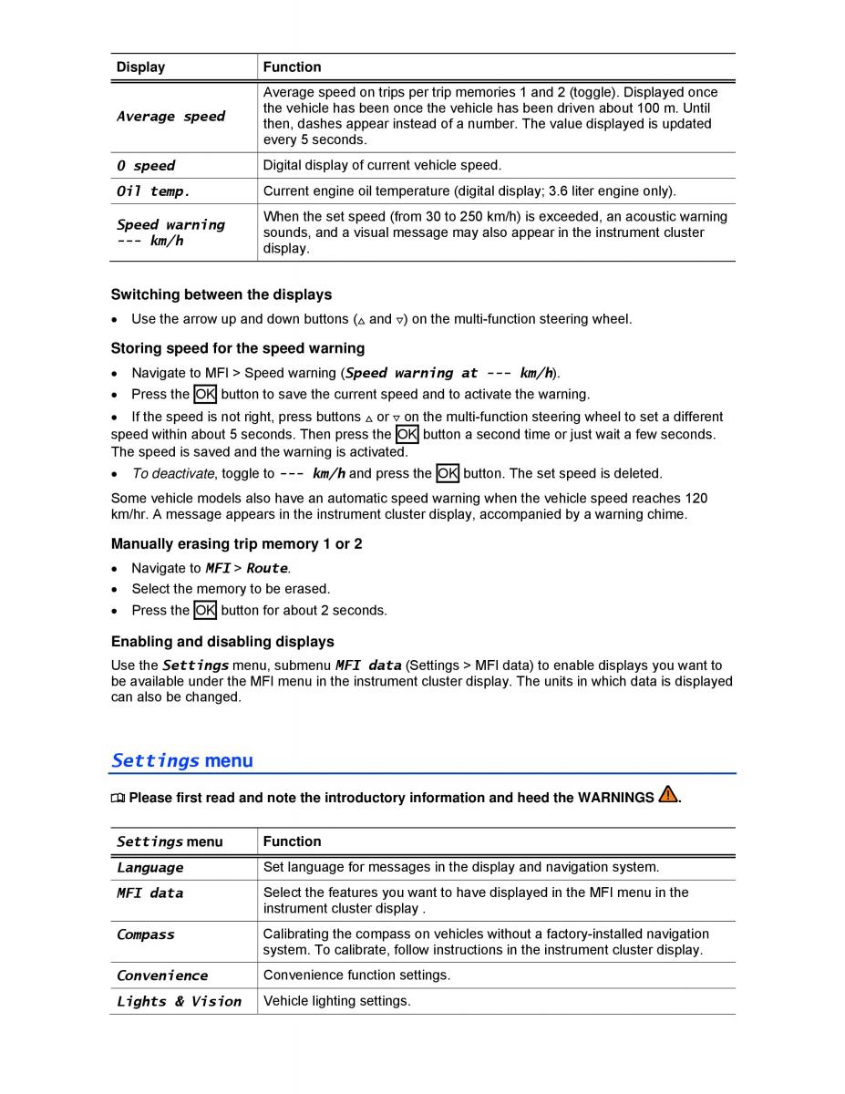 VW Passat B7 NMS owners manual / page 34