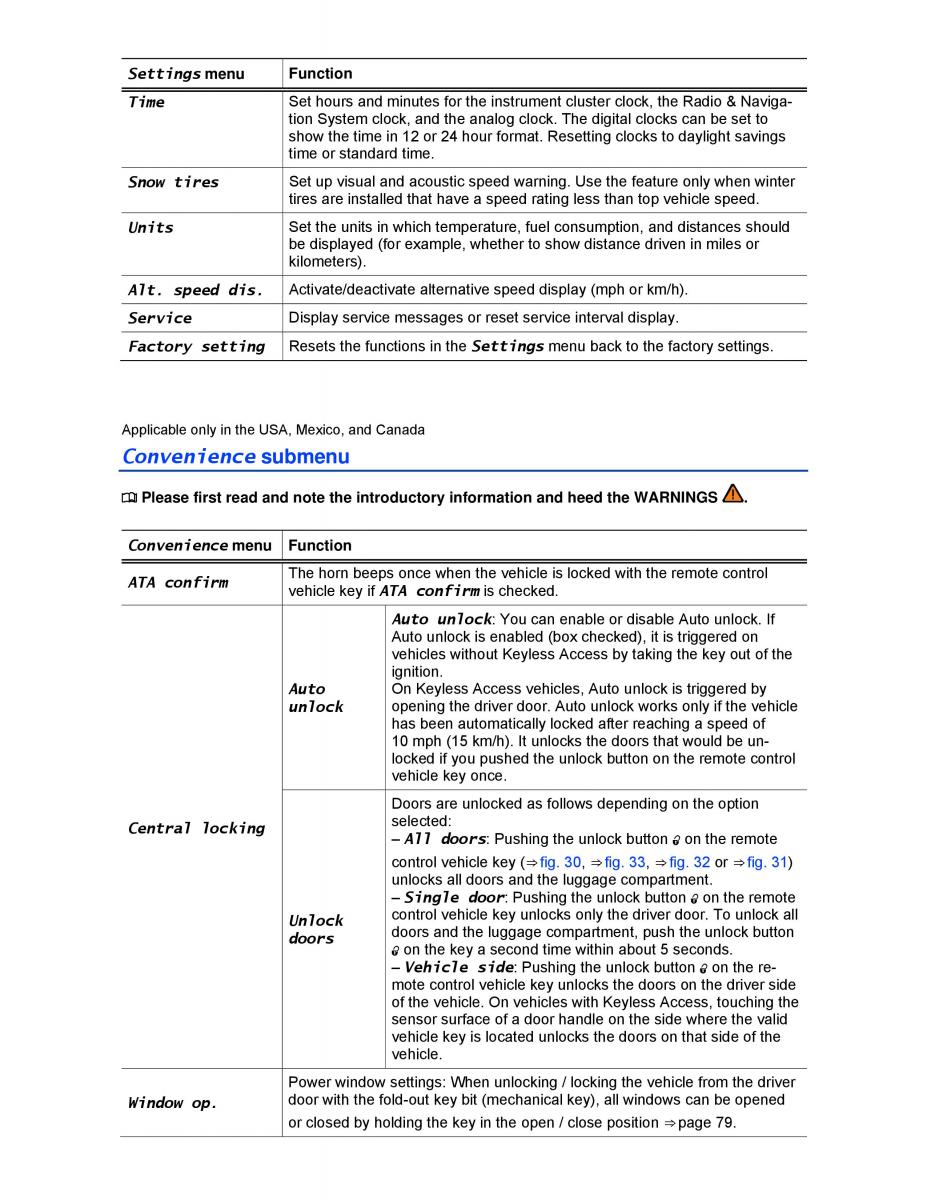 VW Passat B7 NMS owners manual / page 35