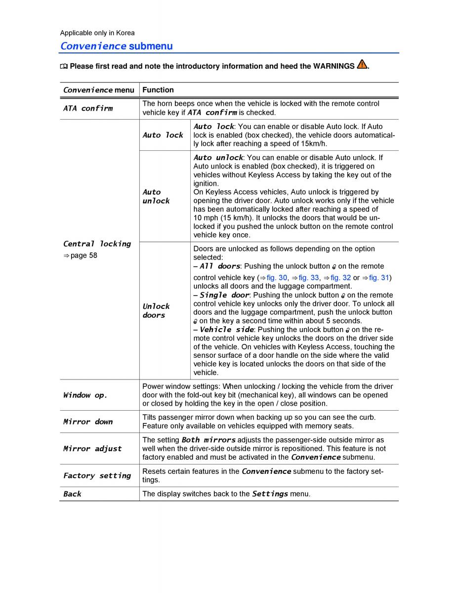 VW Passat B7 NMS owners manual / page 37