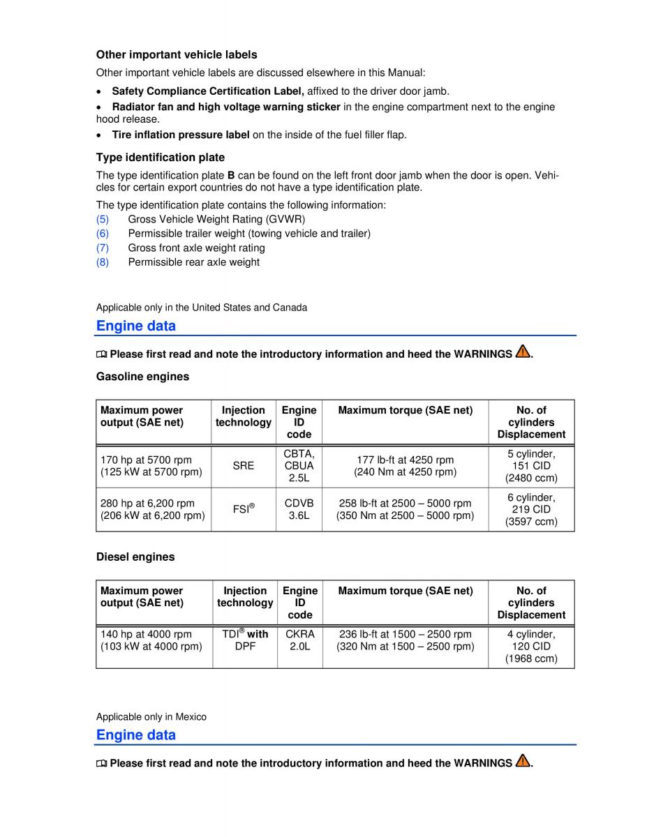 VW Passat B7 NMS owners manual / page 45