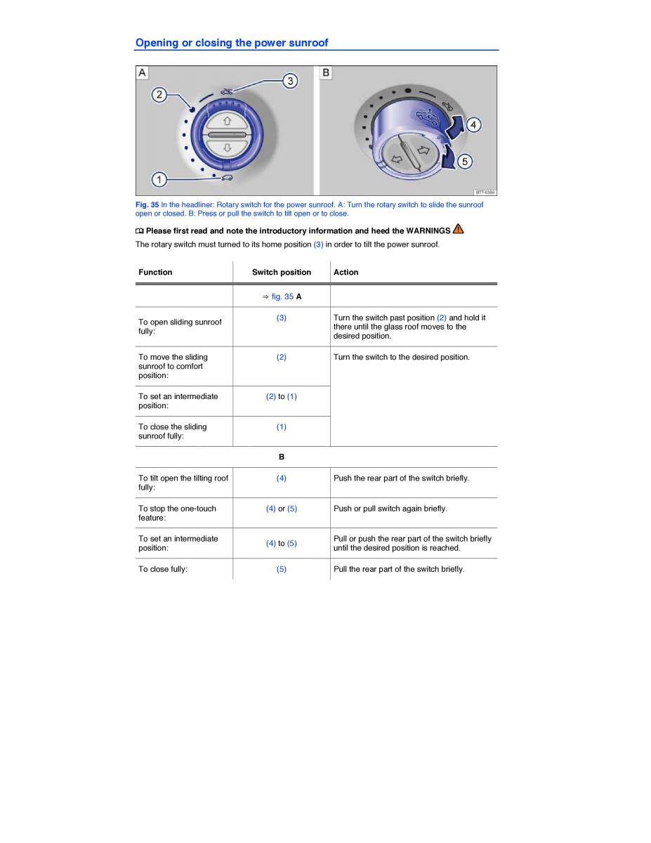 VW Tiguan owners manual / page 64