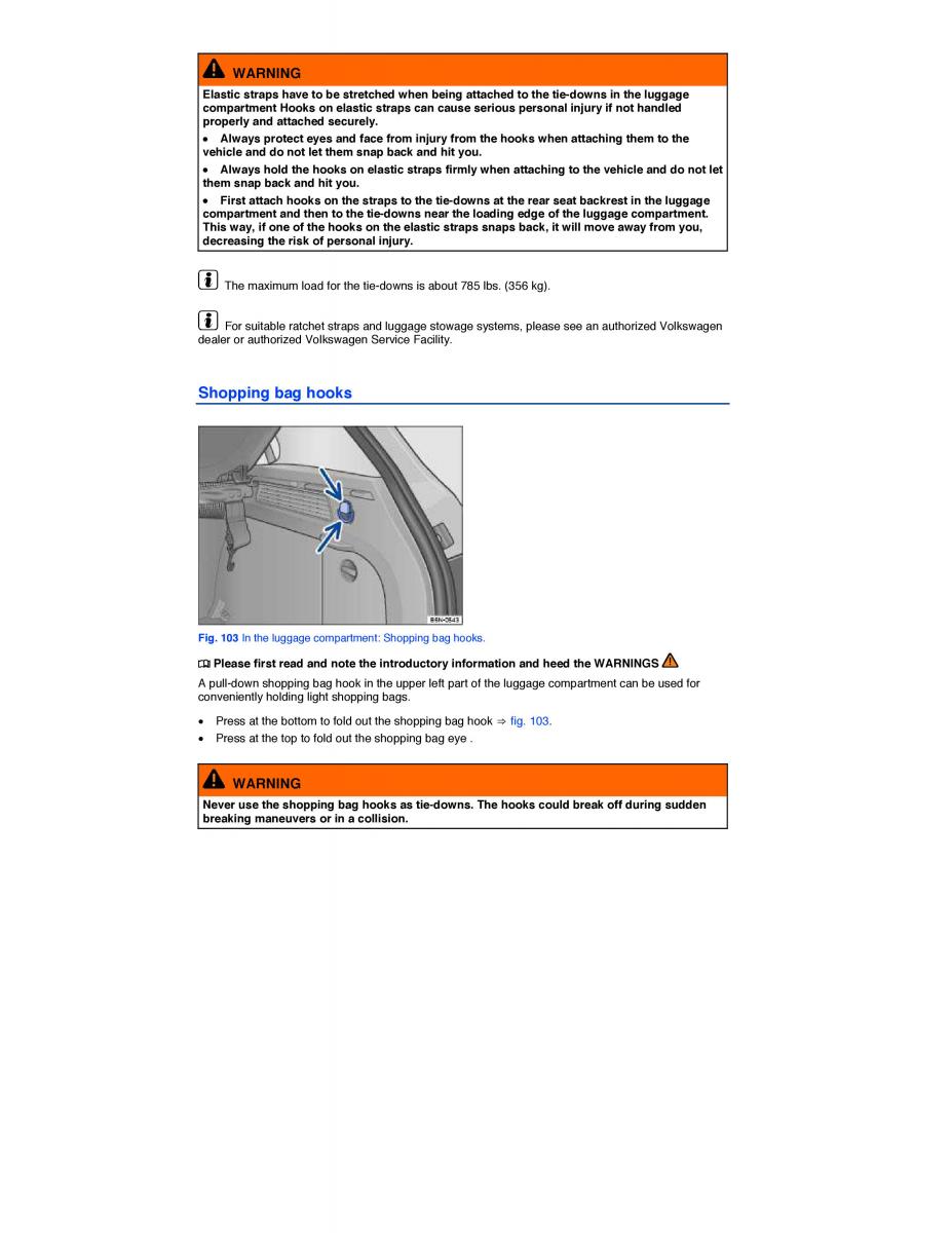 VW Tiguan owners manual / page 144