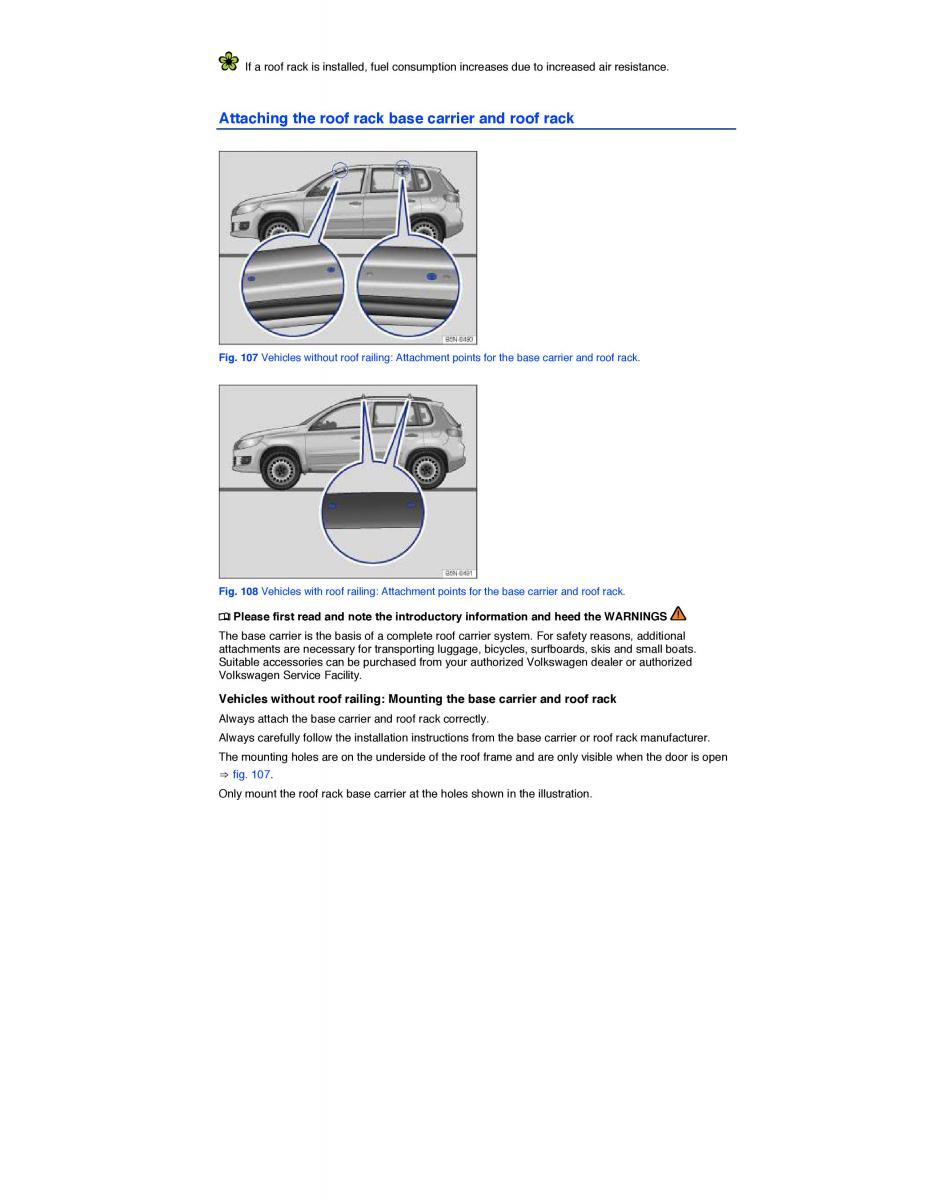 VW Tiguan owners manual / page 149